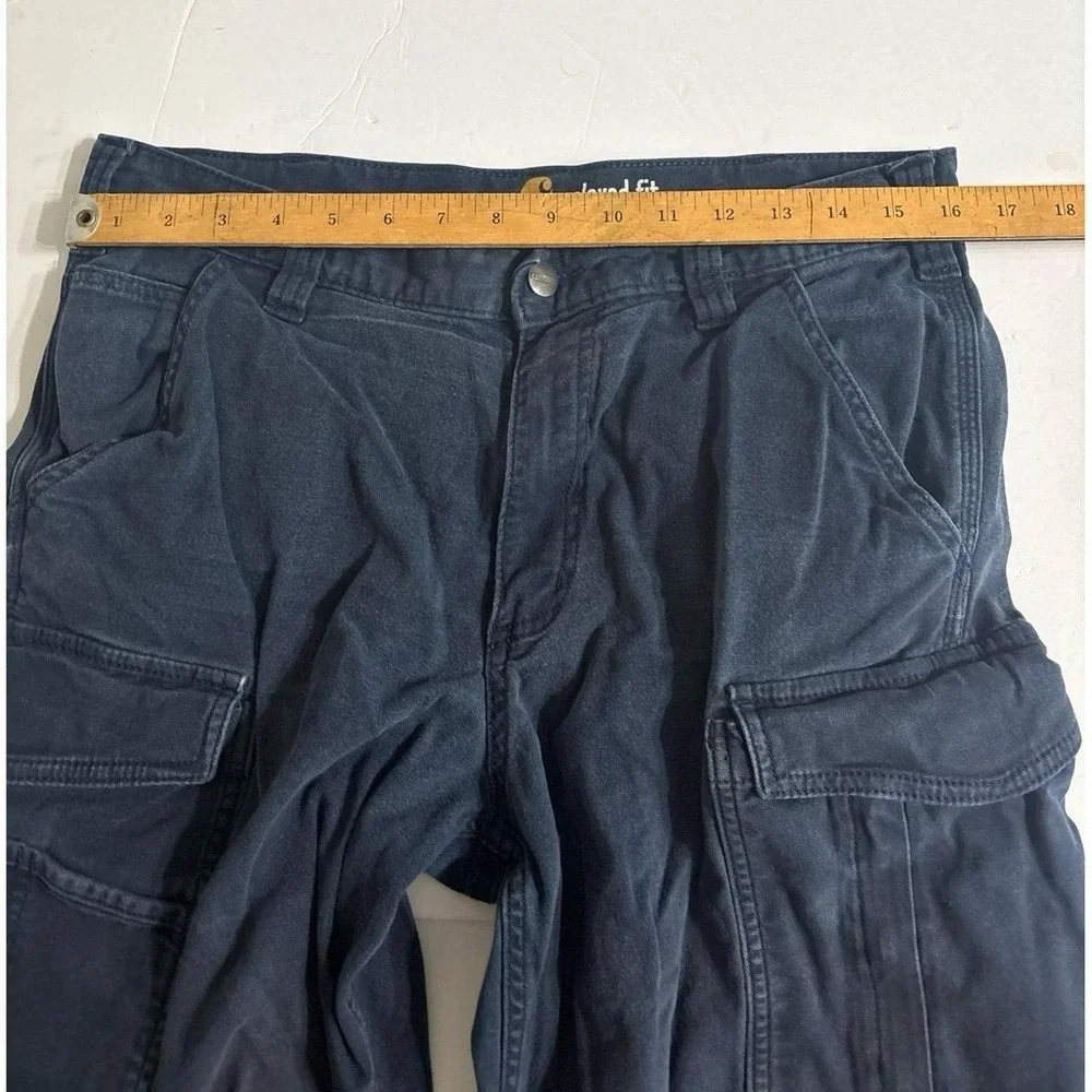 Carhartt Navy Cargo Relaxed Fit Shorts (Sz 34) Work wear